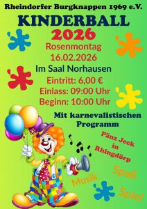 Kinderball Rheindorfer Burgknappen @ Saal Norhausen